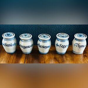 Rowe Pottery - Set of spice Storage Jars